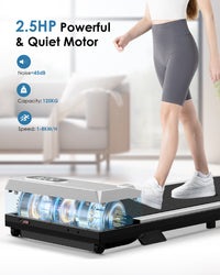 Tapis Roulant per casa e ufficio - RATTANTREE - Display a LED - 8km/h - Capacity 120 kg - Argenteo