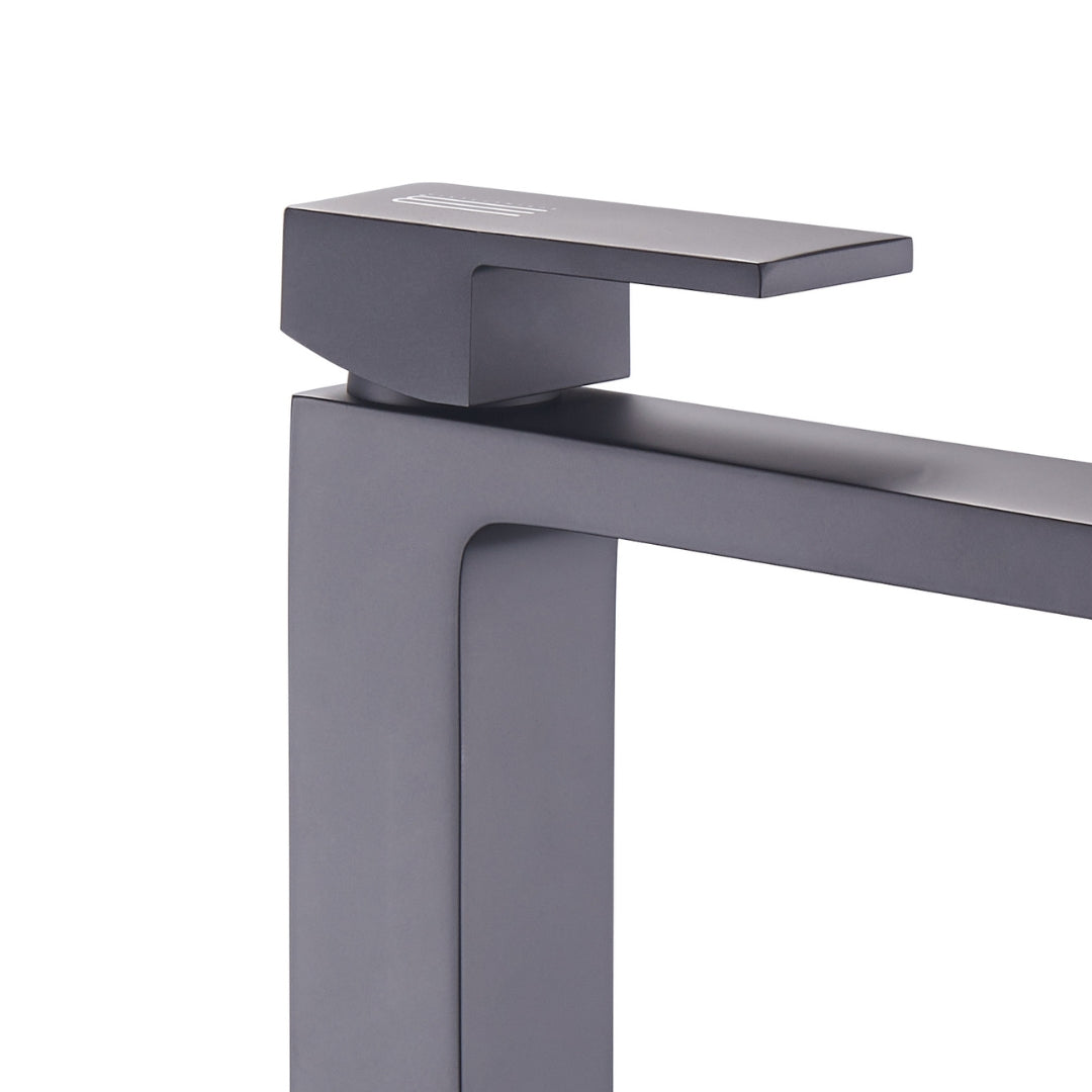 Ogomondo miscelatore rubinetto lavabo appoggio purple bocca alta nero black *** confezione 1