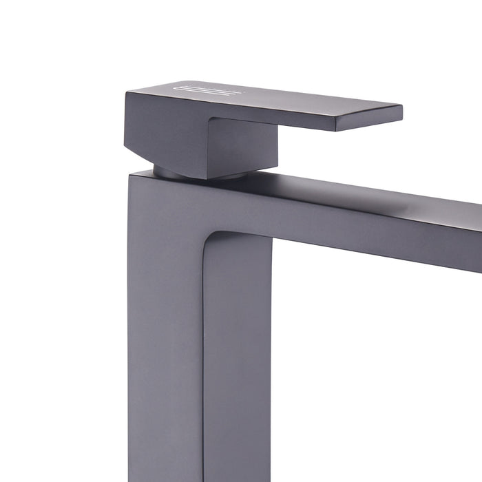 Ogomondo miscelatore rubinetto lavabo appoggio purple bocca alta nero black *** confezione 1