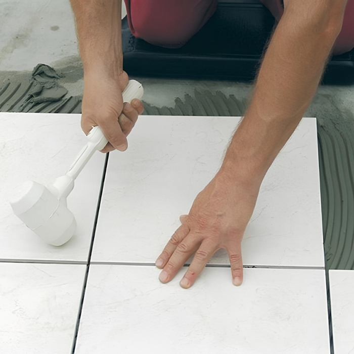 Martello battipiastrelle gomma bianca antirimbalzo antimacchia 1000gr