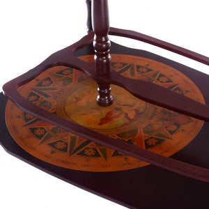 Mappamondo bar portabottiglie minibar scaffale in legno roll bar con ripiano vintage retrò 70 x 45 x 89 cm marrone 20_0005131