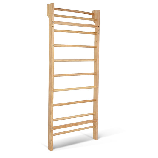 Spalliera svedese in legno fino a 100kg di carico Palestra scala svedese singola per bambini e adulti 195x80x14cm-Giocattoli educativi