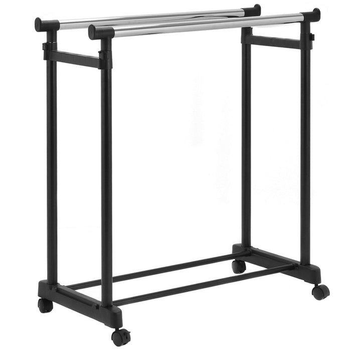 Appendiabiti con armadio su ruote 84 x 43 x 168 cm 2 barre 20_0000979