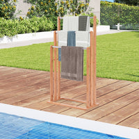 Porta asciugamani in legno di bambu con 3 barre in acciaio inox da terra 46x24x84cm-Portasciugamani