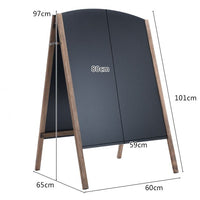 Pannello pubblicitario in ardesia lavagna bifacciale da cavalletto 60 x 6 x 101 cm per eventi mercato ristoranti hotel 20_0007288