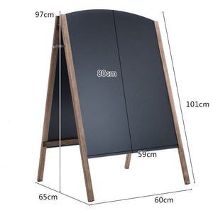 Pannello pubblicitario in ardesia lavagna bifacciale da cavalletto 60 x 6 x 101 cm per eventi mercato ristoranti hotel 20_0007288
