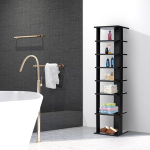 Scarpiera di legno salva spazio con 7 livelli-Scaffale per scarpe per casa