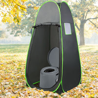 Toilette da viaggio portatile per esterni leggera con secchio interno rimovibile-supporto per carta igienica rimovibile Grigio