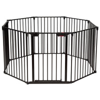 Box con 8 pannelli per bambini, Centro attivit¨¤ sicuro e facile da trasportare, Nero-Cancelletti di sicurezza