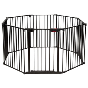 Box con 8 pannelli per bambini, Centro attivit¨¤ sicuro e facile da trasportare, Nero-Cancelletti di sicurezza