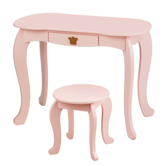 Toilette per bambini con specchio ripiegabile piano removibile sgabello incluso rosa 20_0004876