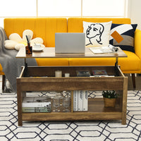 Tavolino da caff¨¨ con superficie estraibile, Tavolino da caff¨¨ moderno con parte sollevabile Naturale-Tavolini da salotto