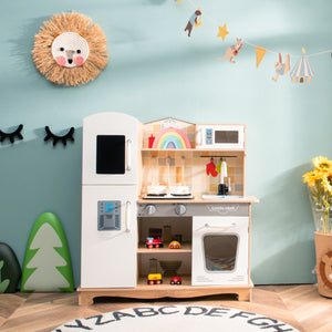 Cucina finta giocattolo con suoni e luci realistici per bambini, Cucina realistica con accessori completi-Cucine giocattoli