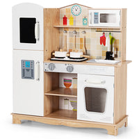 Cucina finta giocattolo con suoni e luci realistici per bambini, Cucina realistica con accessori completi-Cucine giocattoli