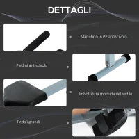 Vogatore Professionale a Tiraggio Centrale per Allenamento da Casa Salvaspazio con Display 130 x 47.5 x 67cm