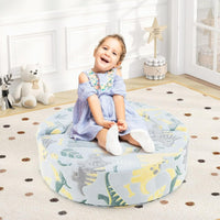 Divano pile per bambini con rivestimento flanella, Spugna morbida e copertura lavabile  Blu-Divani per bimbi