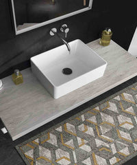 Tappeto HYPNOTIC grigio oro moderno geometrico multiuso lavabile antiscivolo cm.55x280 passatoia