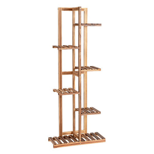 Scaffale per Fiori in Bambù 6 Ripiani Autoportante 7 Vasi con Dispositivo Antiribaltamento Interni Esterni Marrone 20_0009731