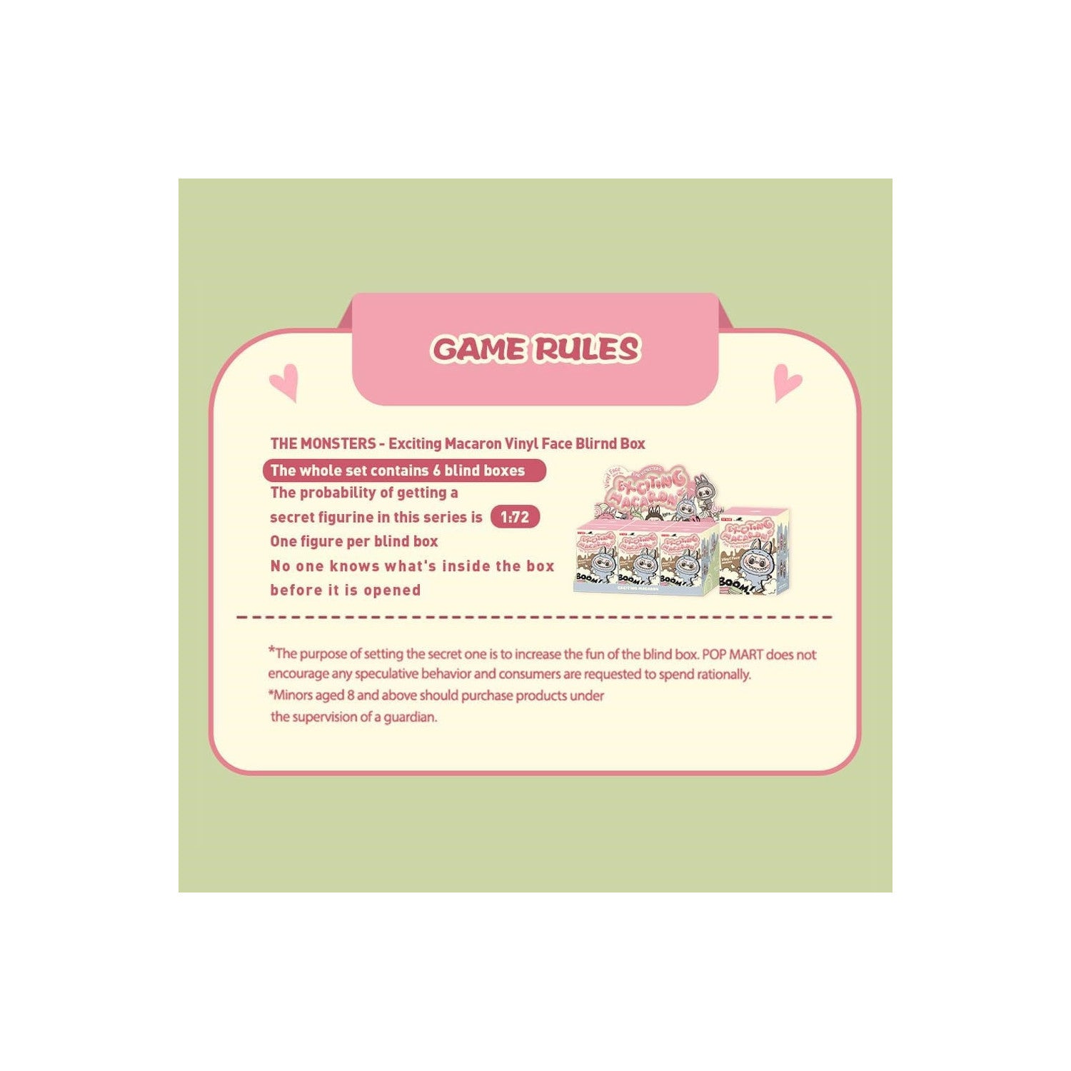 Trade Shop - I Mostri Tasty Macarons Faccia Vinile 1pz Figure Casuali Azione Collezione Gioco Regalo         