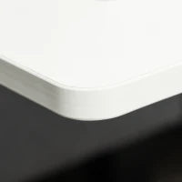 Tavolino Porta PC con Altezza Regolabile e Ruote, 60x40x52.5-84cm, Bianco