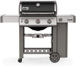 Weber barbecue a gas gpl genesis e-310 gbs acciaio nero con ruote girevoli