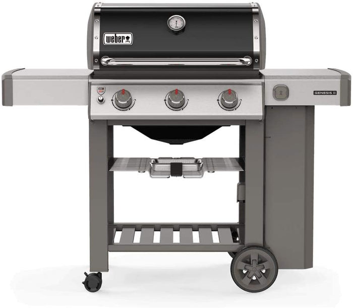 Weber barbecue a gas gpl genesis e-310 gbs acciaio nero con ruote girevoli