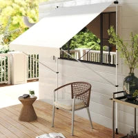 Tenda da Sole a Bracci 3x1.5m con Manovella e Struttura Telescopica, Beige