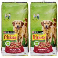Multipack da 2 pz di purina friskies crocchette con manzo e aggiunta di verdure per cani adulti 15 kg cad