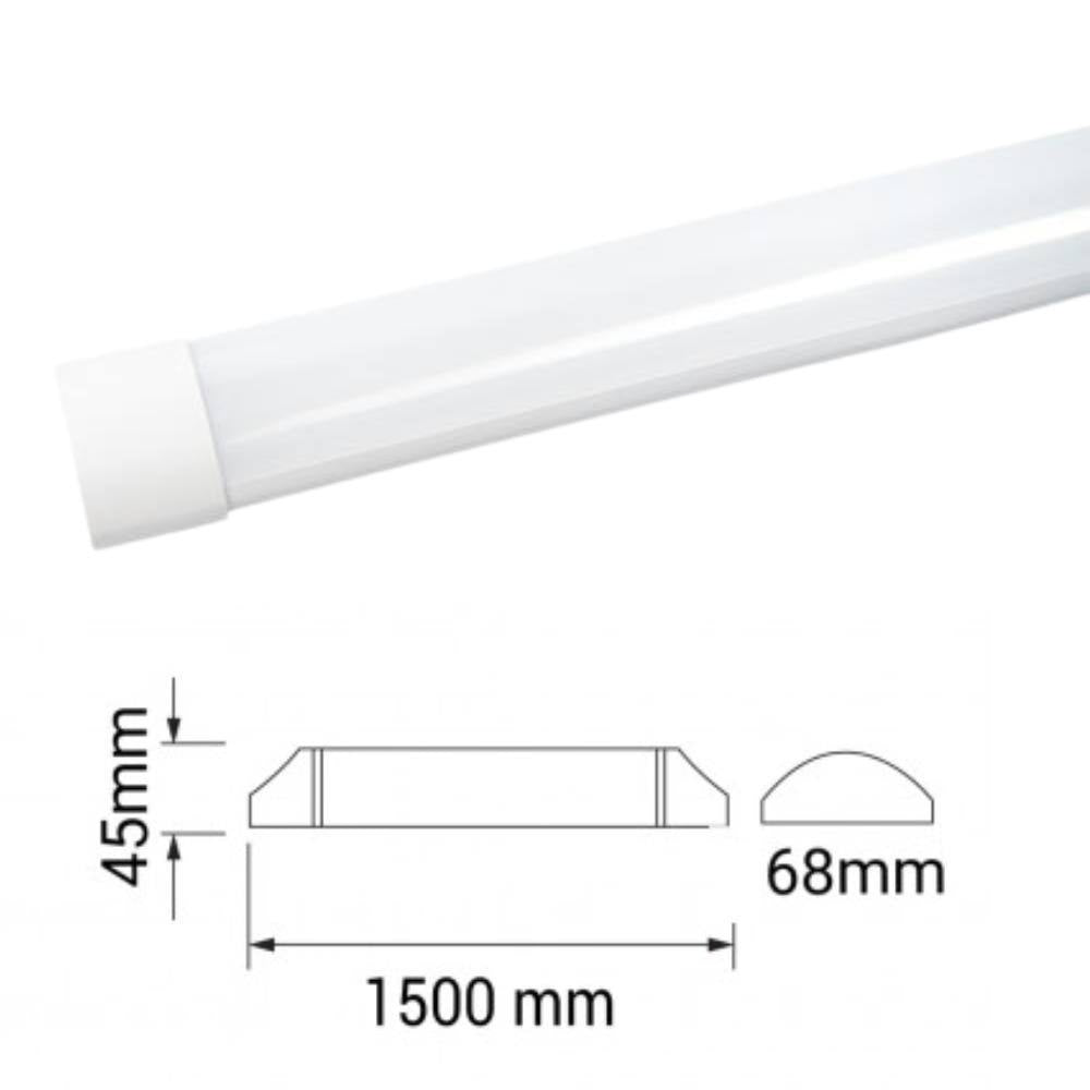 Plafoniera led optonica 6698 50w 4150 lumen 4000k 150cm ip65 uso industriale