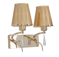 Lampada Da Muro Glam Flame Doppia Cm 32X18X30
