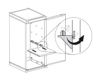 MONGARDI Armadio in Resina 1 Anta con ripiano Regolabili (Interno/Esterno) 34x40x85