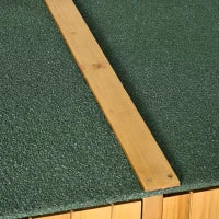 Casetta da Giardino in Legno a 2 Ante con Sgabello Alto a 2 Ripiani e Tetto Idrorepellente, 140x75x157 cm