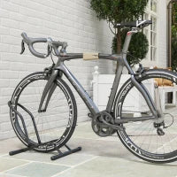 Cavalletto Portabici per Pneumatici < 8.5 cm in Acciaio, 59x41x38 cm, Nero