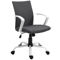Sedia da Ufficio Ergonomica e Girevole con Altezza Regolabile, 61x61x89-99 cm, Grigio Scuro