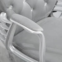 Sedia da Ufficio in Stile contemporaneo con Altezza Regolabile e Ruote Girevoli, 60x61x95105 cm, Grigia