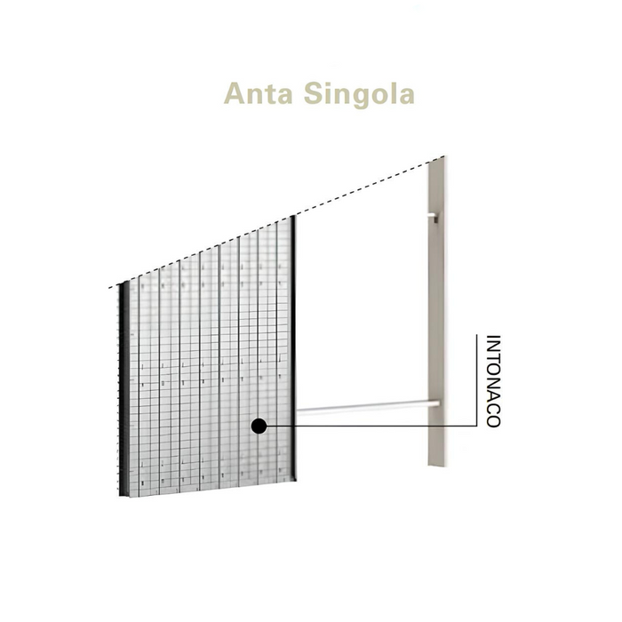 Controtelaio interni porta scorrevole anta singola intonaco logika ermetika *** misure 70 x 210 cm, confezione 1