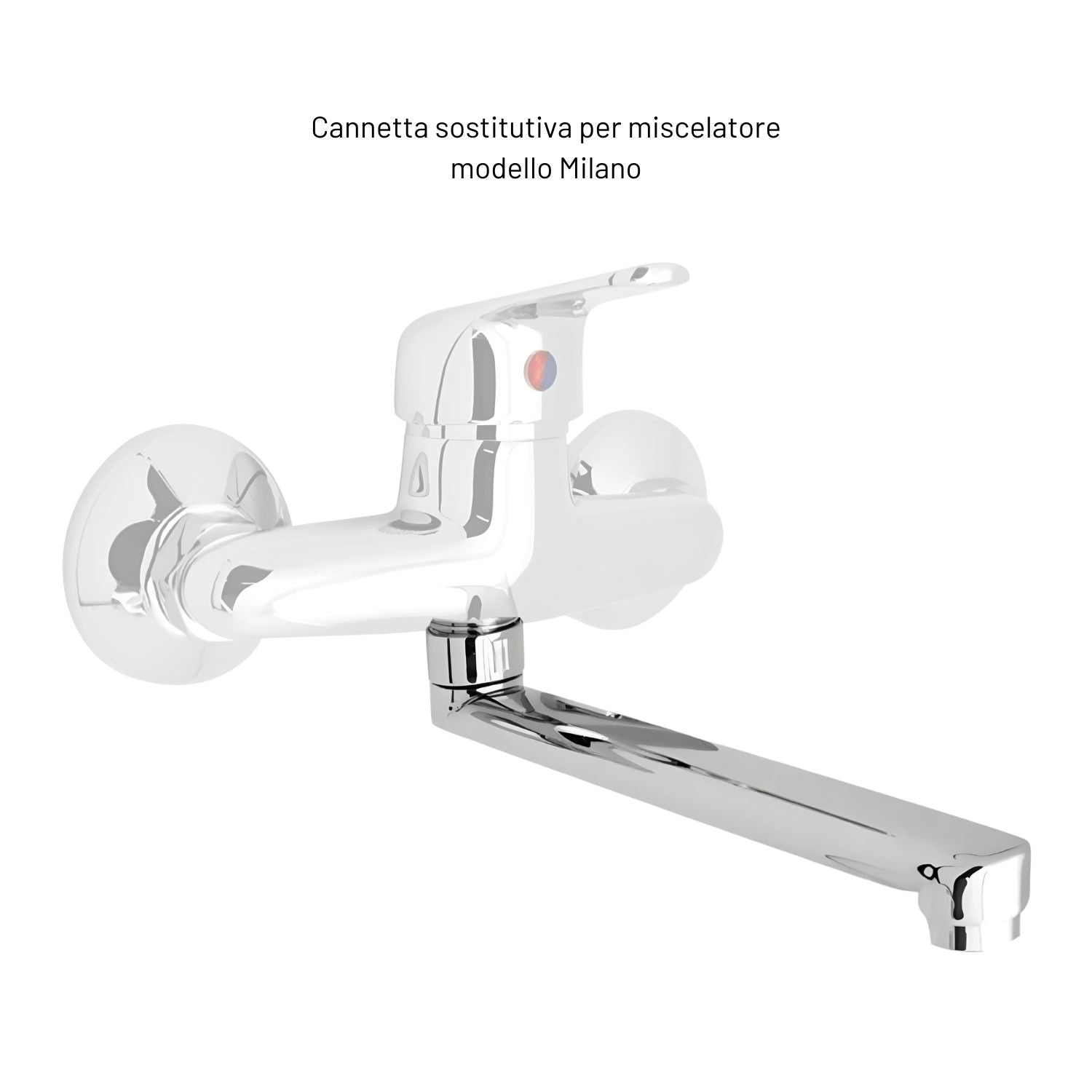 Miscelatore rubinetto a muro per lavello cucina erogazione orientabile *** confezione 1