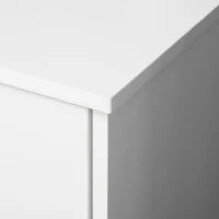 Supporto stampante Organizzatore Mobile da ufficio con 2 cassetti di cui 1 con serratura per formato A4, 86,3L x 40P x 66,5H cm, in Legno Bianco