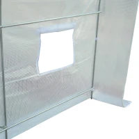 Serra da Giardino a Tunnel Per Piante in PE con Tubi in Ferro, Bianco, 250x200x200cm