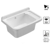 MONGARDI Lavandino pilozzo a muro da esterno 50x35x24