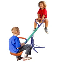 Altalena a Bilico per Bambini 3-8 Anni con Rotazione a 360°, in Acciaio e PP, 192x60x60 cm