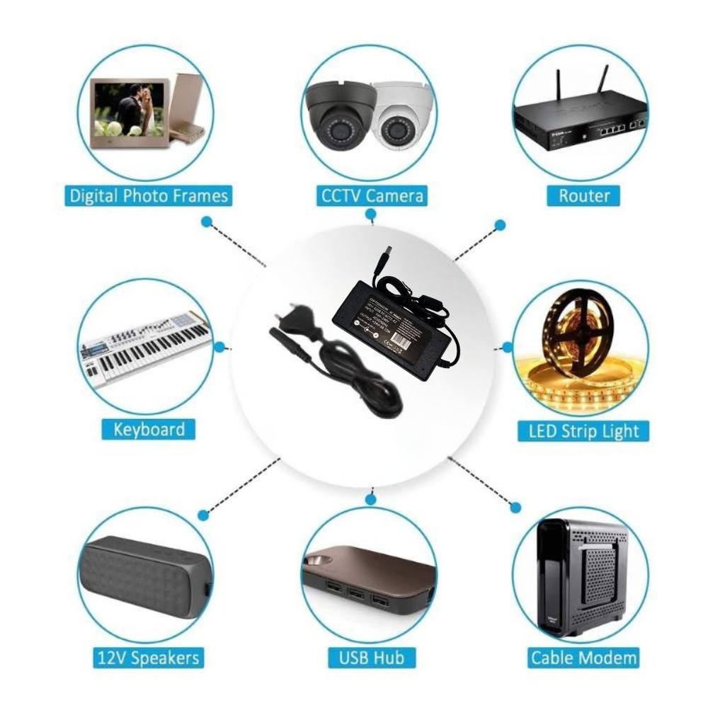 Optonica alimentatore led 24v per interni nero 3 anni di garanzia inclusa *** potenza 72w, confezione 1