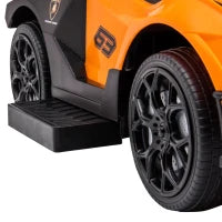 Macchinina per Bambini 2 in 1 con Maniglione e Barriera di Sicurezza, 86.5x40x89.5 cm, Arancione e Nero