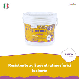 Superpittura lavabile traspirante interni alta copertura linea biopura cromika *** formato 2.5 lt, confezione 1