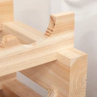 Portabottiglie in Legno di Pino, Cantinetta Vini con 4 Ripiani per 48 Bottiglie, 114x28x56.5 cm, Colore Legno