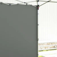 Set 2 Pareti Gazebo 3x3 e 3x6 m in Tessuto Oxford con Porte a Cerniera, 295x195 cm, Grigio Scuro