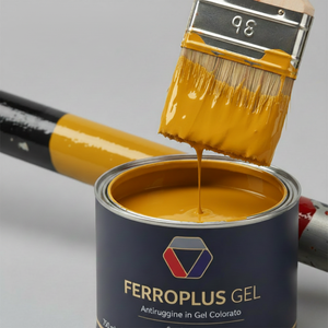 Ferroplus gel smalto sintetico antiruggine per ferro giallo segnale 750 ml