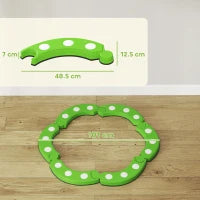 Percorso di Equilibrio per Bambini di +3 Anni con Punti Tattili per Interni ed Esterni, Verde