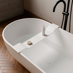 Sopravasca da bagno stand in artificial stone bianco opaco matt ogomondo *** confezione 1