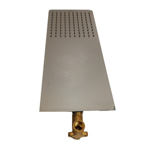 Soffione doccia a parete acciaio inox punta quadrata